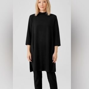 Eileen Fisher Classic Black 3/4 Sleeve Dress